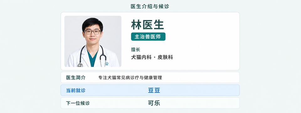 屏幕中心单医生介绍与候诊诊室屏